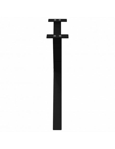 Gambe Tavolo Pranzo a Forma di X 2 pz Nero 70x(42-43)cm Acciaio