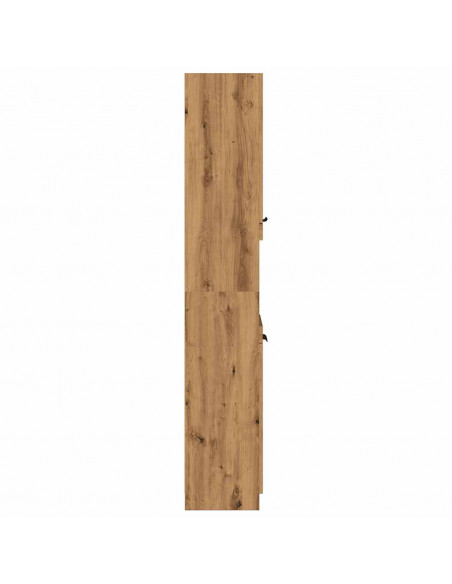 Armadietto da Bagno Rovere Artigianale 32x34x188,5cm Truciolato