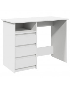 Scrivania Bianca 102x50x75 cm in Legno Multistrato