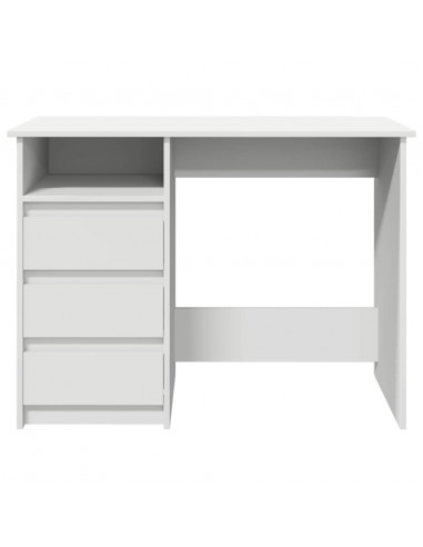 Scrivania Bianca 102x50x75 cm in Legno Multistrato