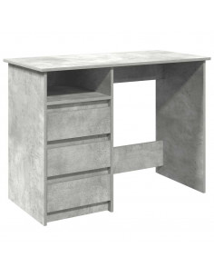 Scrivania Grigio Cemento 102x50x75 cm in Legno Multistrato