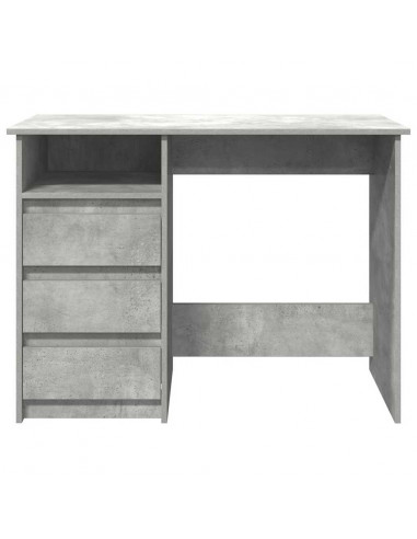 Scrivania Grigio Cemento 102x50x75 cm in Legno Multistrato