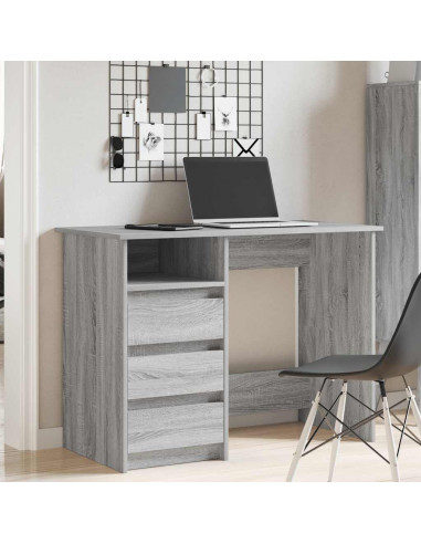 Scrivania Grigio Sonoma 102x50x75 cm in Legno Multistrato