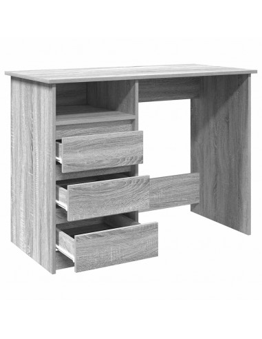 Scrivania Grigio Sonoma 102x50x75 cm in Legno Multistrato