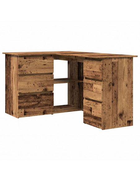 Scrivania ad Angolo Legno Vecchio 145x100x76 cm Truciolato
