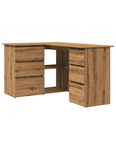 Scrivania Angolo Rovere Artigianale 145x100x76 cm Truciolato