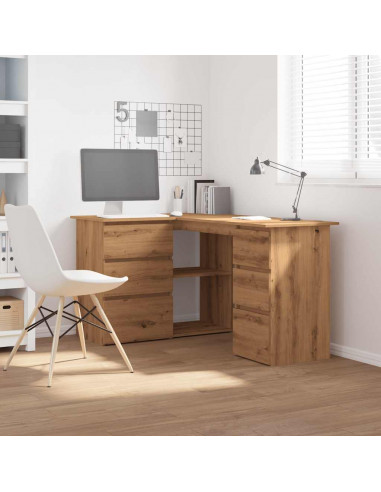 Scrivania Angolo Rovere Artigianale 145x100x76 cm Truciolato