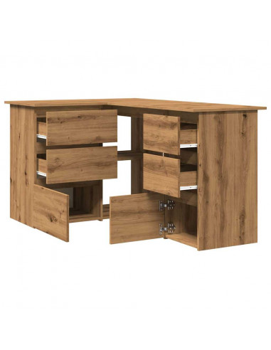 Scrivania Angolo Rovere Artigianale 145x100x76 cm Truciolato