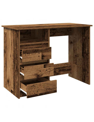 Scrivania Legno Antico 102x50x75 cm in Legno Multistrato