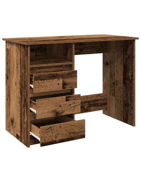 Scrivania Legno Antico 102x50x75 cm in Legno Multistrato