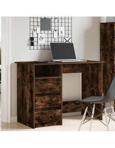 Scrivania Rovere Fumo 102x50x75 cm in Legno Multistrato