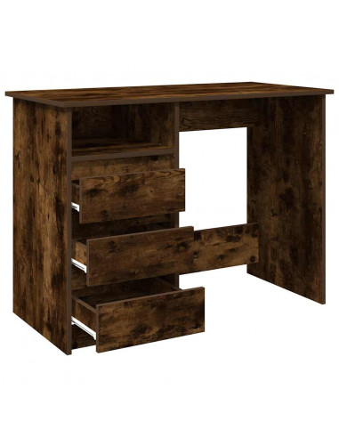 Scrivania Rovere Fumo 102x50x75 cm in Legno Multistrato