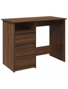 Scrivania Rovere Marrone 102x50x75 cm in Legno Multistrato