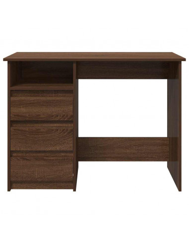 Scrivania Rovere Marrone 102x50x75 cm in Legno Multistrato