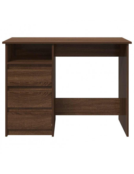 Scrivania Rovere Marrone 102x50x75 cm in Legno Multistrato