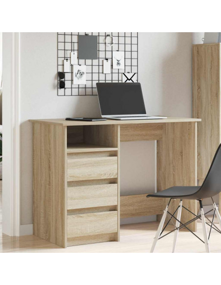 Scrivania Rovere Sonoma 102x50x75 cm in Legno Multistrato