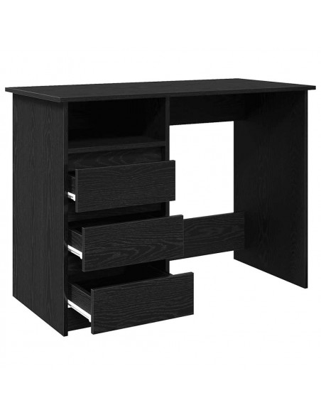 Scrivania Nera 102x50x75 cm in Legno Multistrato
