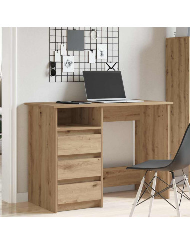 Scrivania Rovere Artigianale 102x50x75 cm in Legno Multistrato