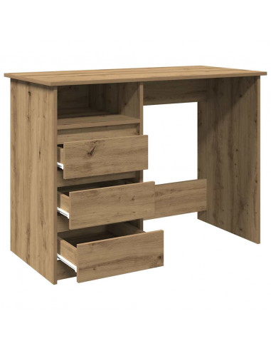 Scrivania Rovere Artigianale 102x50x75 cm in Legno Multistrato