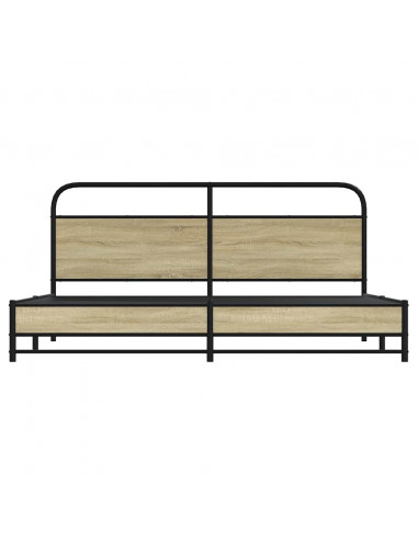 Giroletto senza Materaso in Metallo Rovere Sonoma 200x200 cm