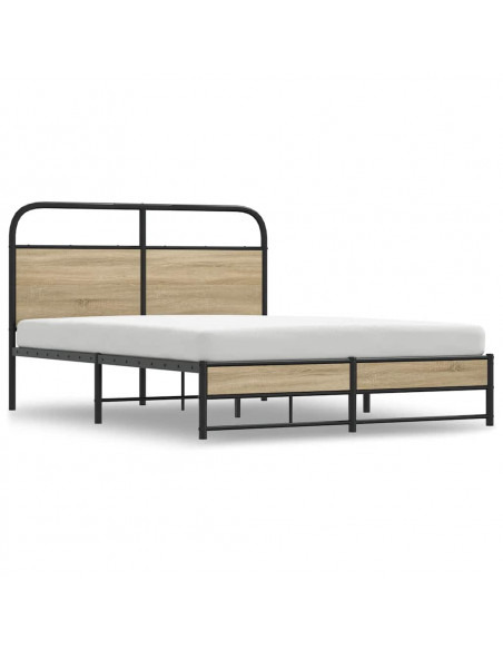 Giroletto senza Materasso Rovere Fumo 140x200 cm in Truciolato