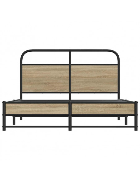 Giroletto senza Materasso Rovere Fumo 140x200 cm in Truciolato