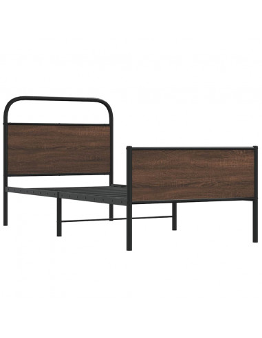 Giroletto senza Materasso Rovere Marrone 100x190 cm Truciolato