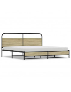 Giroletto senza Materaso in Metallo Rovere Sonoma 193x203 cm