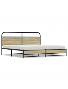 Giroletto senza Materaso in Metallo Rovere Sonoma 183x213 cm