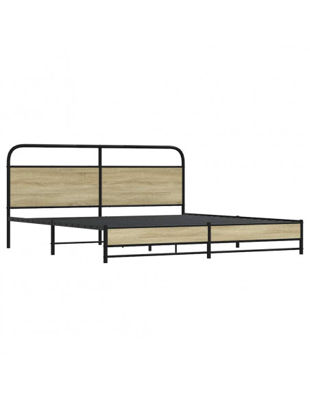 Giroletto senza Materaso in Metallo Rovere Sonoma 183x213 cm