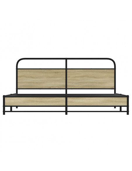 Giroletto senza Materaso in Metallo Rovere Sonoma 183x213 cm