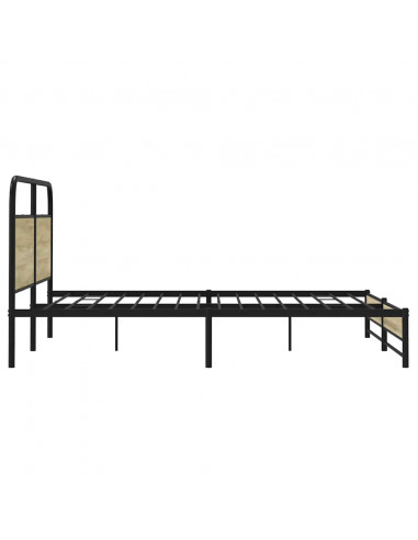 Giroletto senza Materaso in Metallo Rovere Sonoma 183x213 cm