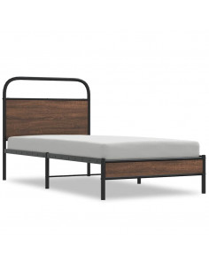 Giroletto senza Materasso Rovere Marrone 107x203 cm Truciolato