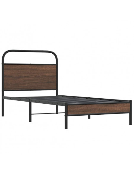 Giroletto senza Materasso Rovere Marrone 100x190 cm Truciolato