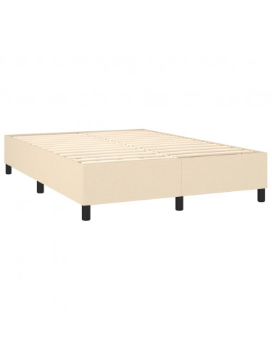 Giroletto a Molle con Materasso Crema 140x19 cm in Tessuto