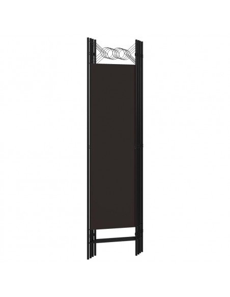 Paravento a 4 Pannelli Marrone 160x180 cm