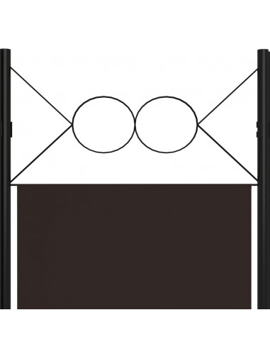 Paravento a 4 Pannelli Marrone 160x180 cm