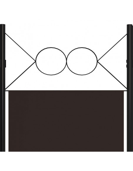 Paravento a 4 Pannelli Marrone 160x180 cm