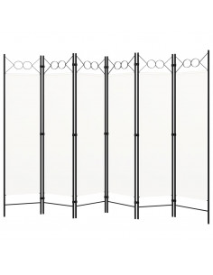 Paravento a 6 Pannelli Bianco 240x180 cm