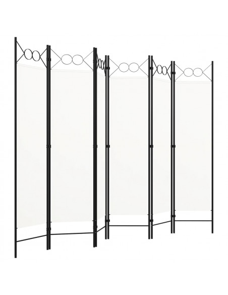 Paravento a 6 Pannelli Bianco 240x180 cm