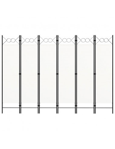 Paravento a 6 Pannelli Bianco 240x180 cm