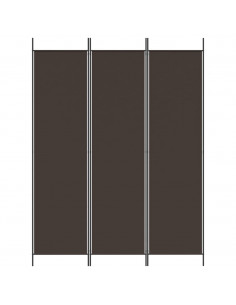 Divisorio a 3 Pannelli Marrone 150x200 cm in Tessuto 2