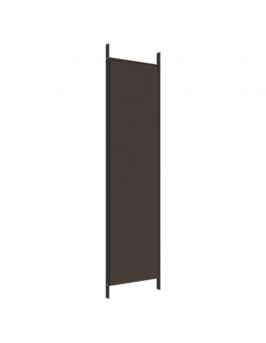 Divisorio a 3 Pannelli Marrone 150x200 cm in Tessuto