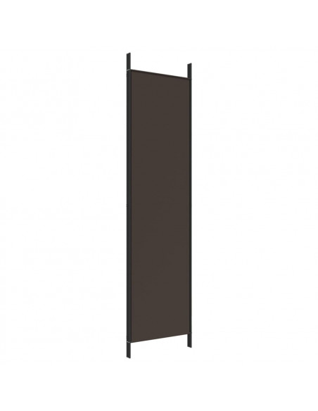 Divisorio a 3 Pannelli Marrone 150x200 cm in Tessuto