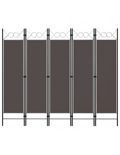 Paravento a 5 Pannelli Antracite 200x180 cm