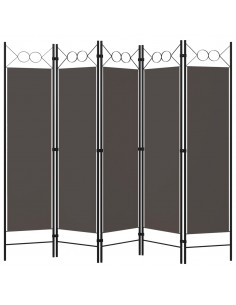 Paravento a 5 Pannelli Antracite 200x180 cm 2