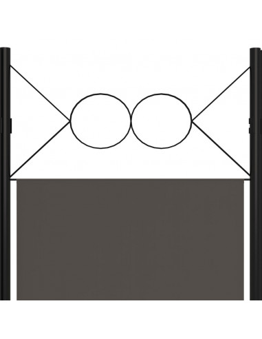 Paravento a 5 Pannelli Antracite 200x180 cm