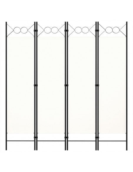 Paravento a 4 Pannelli Bianco 160x180 cm