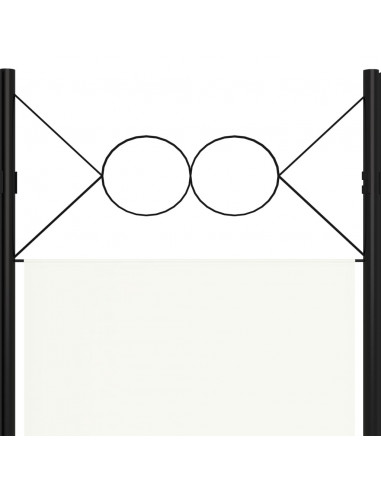 Paravento a 4 Pannelli Bianco 160x180 cm