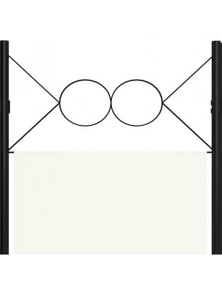 Paravento a 4 Pannelli Bianco 160x180 cm